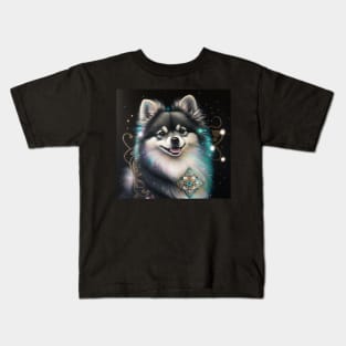 Jeweled Pomsky Kids T-Shirt